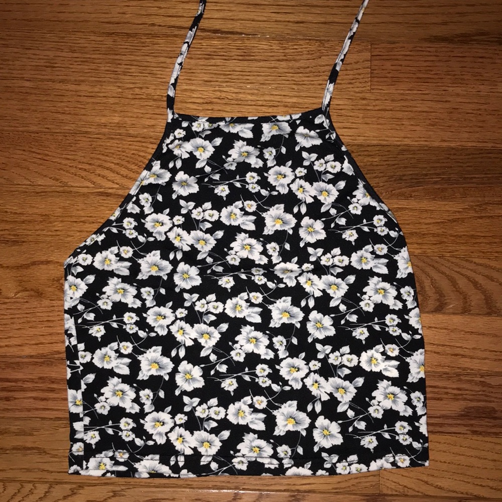Halter floral top size medium